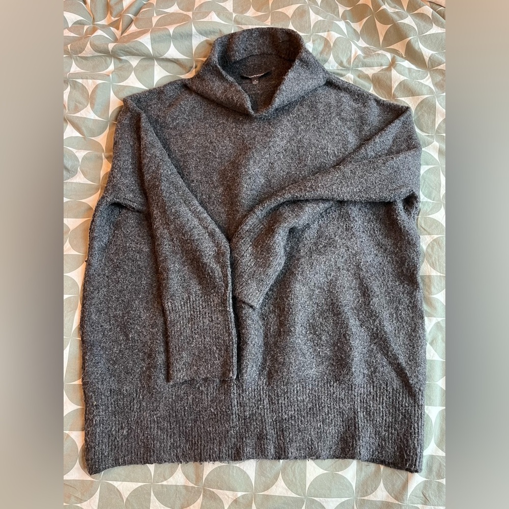 Grade & Gather Dark Grey Cowlneck Sweater